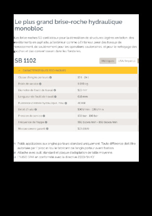 Hidraulični čekači Epiroc SB 1102