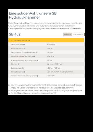 Hidraulični čekači Epiroc SB 452