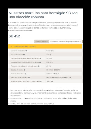 Hidraulični čekači Epiroc SB 452