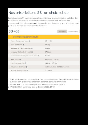 Hidraulični čekači Epiroc SB 452