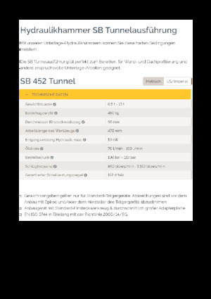 Hidraulični čekači Epiroc SB 452 T