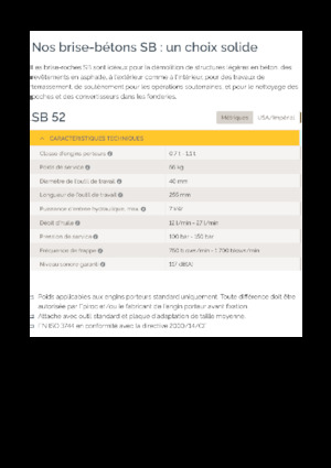 Hidraulični čekači Epiroc SB 52