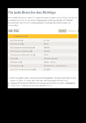 Hidraulični čekači Epiroc SB 552