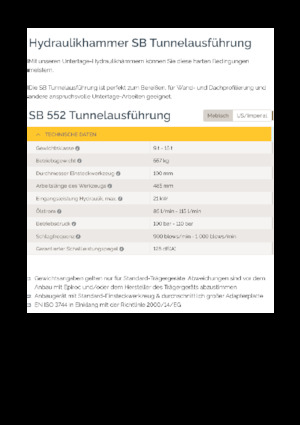 Hidraulični čekači Epiroc SB 552 T