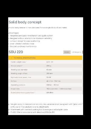 Hidraulični čekači Epiroc SBU 220