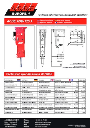Hidraulični čekači ACDE ASB125A