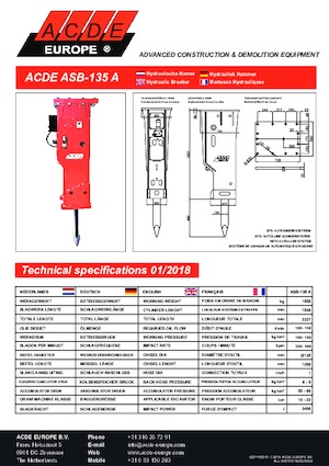 Hidraulični čekači ACDE ASB135A