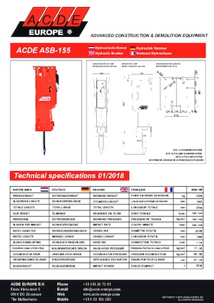 Hidraulični čekači ACDE ASB155