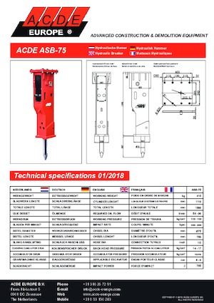 Hidraulični čekači ACDE ASB75