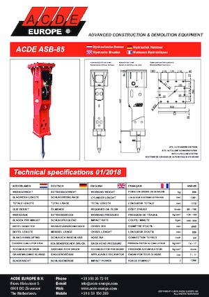 Hidraulični čekači ACDE ASB85