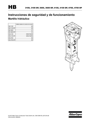 Hidraulični čekači Atlas Copco HB 3100