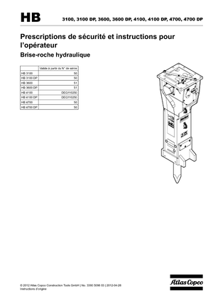 Hidraulični čekači Atlas Copco HB 3100