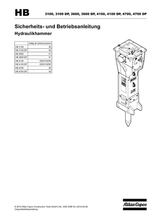 Hidraulični čekači Atlas Copco HB 3100
