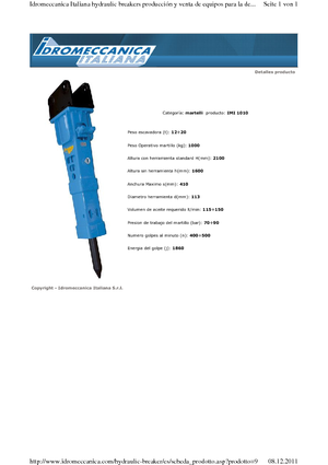 Hidraulični čekači Idromeccanica IMI 1010
