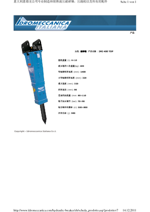 Hidraulični čekači Idromeccanica IMI 400 Top