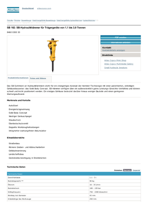 Hidraulični čekači Atlas Copco SB 102
