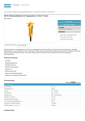 Hidraulični čekači Atlas Copco SB 702