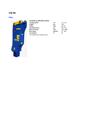 Hidraulični čekači Vistarini VH 90
