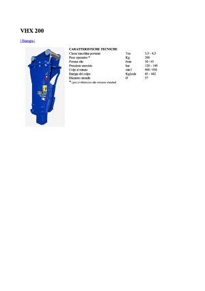 Hidraulični čekači Vistarini VHX 200