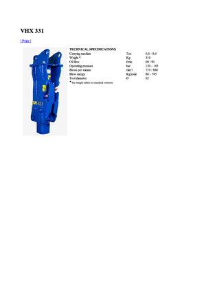Hidraulični čekači Vistarini VHX 331