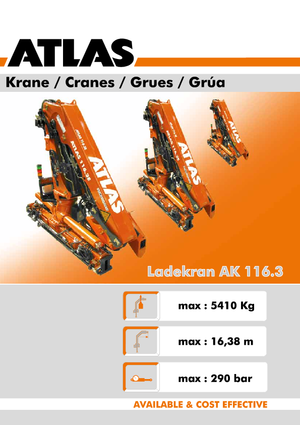 Hidraulične utovarne dizalice Atlas AK 116.3 A3