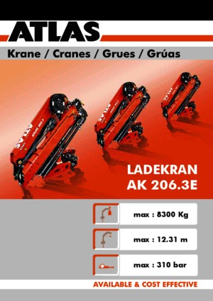 Hidraulične utovarne dizalice Atlas AK 206.3 E A4