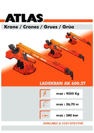 Hidraulične utovarne dizalice Atlas AK 600.2 T A27