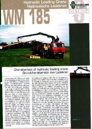 Hidraulične utovarne dizalice Ostroj WM 185 NT