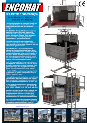 Industrijske dizalice Encomat IZA PETC 1500