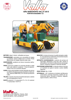 Industrijske pokretne dizalice Valla 120 D 