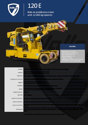 Industrijske pokretne dizalice Valla 120 E 