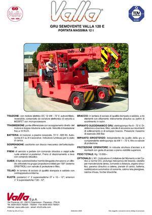 Industrijske pokretne dizalice Valla 120 E 