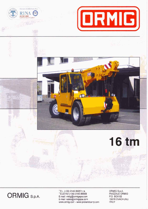Industrijske pokretne dizalice ORMIG 16 tm