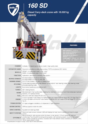 Industrijske pokretne dizalice Valla 160 SD 