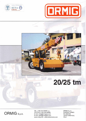 Industrijske pokretne dizalice ORMIG 20 tm