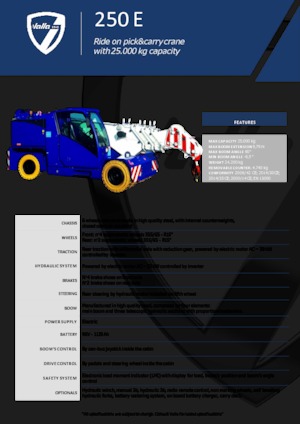 Industrijske pokretne dizalice Valla 250 E 