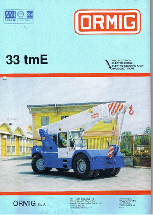 Industrijske pokretne dizalice ORMIG 33 tm E