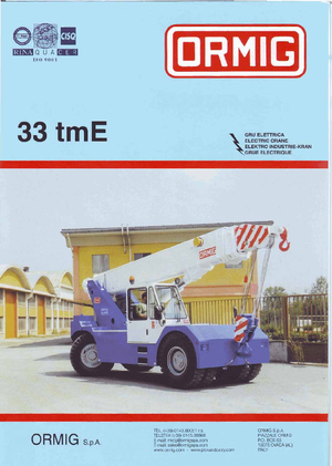 Industrijske pokretne dizalice ORMIG 33 tm E