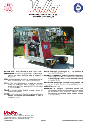 Industrijske pokretne dizalice Valla 35 D
