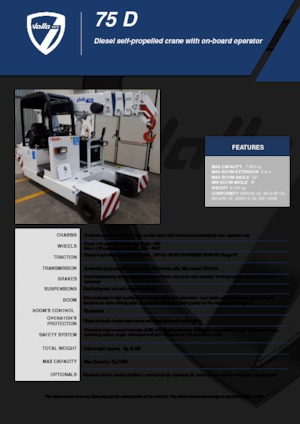 Industrijske pokretne dizalice Valla 75 D 