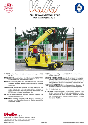 Industrijske pokretne dizalice Valla 75 D 