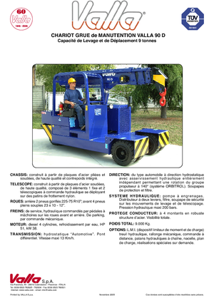 Industrijske pokretne dizalice Valla 90 D 