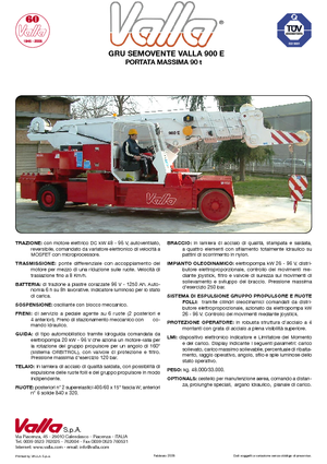 Industrijske pokretne dizalice Valla 900 E