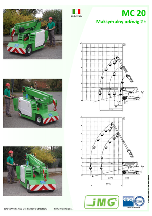Industrijske pokretne dizalice JMG MC 20