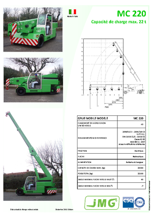 Industrijske pokretne dizalice JMG MC 220