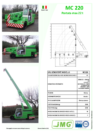 Industrijske pokretne dizalice JMG MC 220