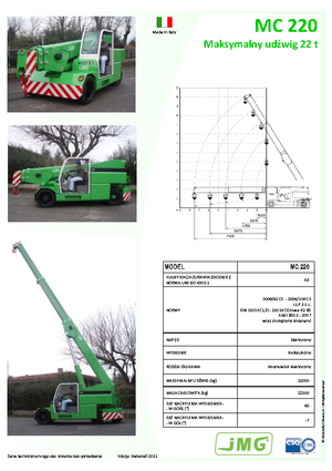 Industrijske pokretne dizalice JMG MC 220