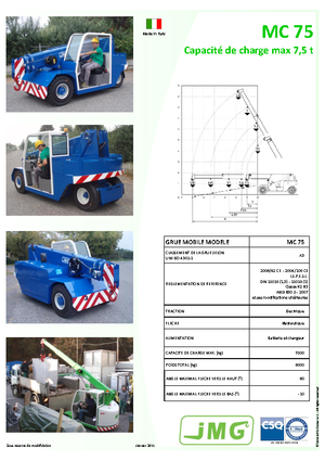 Industrijske pokretne dizalice JMG MC 75