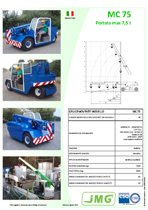 Industrijske pokretne dizalice JMG MC 75