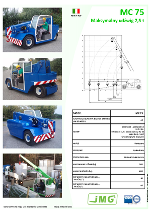 Industrijske pokretne dizalice JMG MC 75